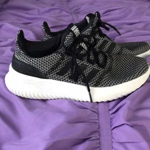 Black and white boys sneakers adidas